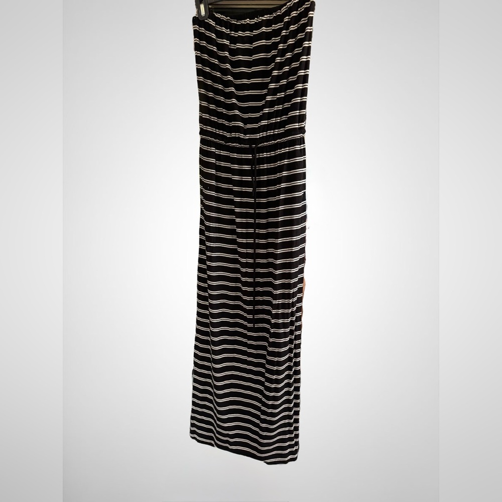 J. Crew Black and White Striped Dress